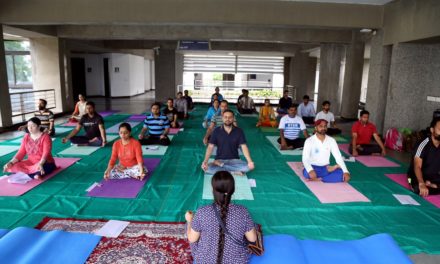 Yoga therapy and stress management sessions for staff at IITGN
