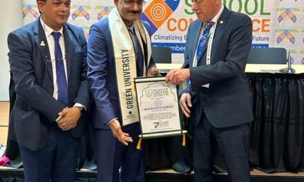 IIT Gandhinagar wins International Green University Award 2023 by Green Mentors-USA on the sidelines of the 78th UN General Assembly in New York City