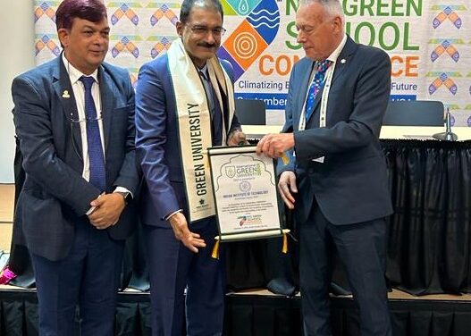 IIT Gandhinagar wins International Green University Award 2023 by Green Mentors-USA on the sidelines of the 78th UN General Assembly in New York City