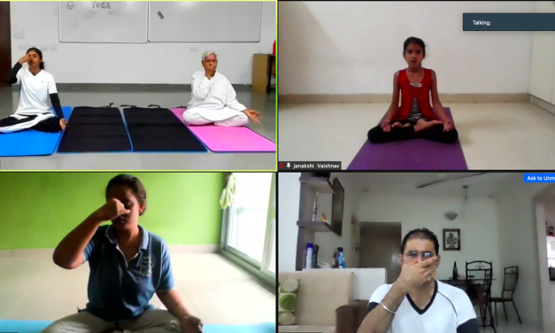IITGN celebrated 7th International Day of Yoga in virtual mode