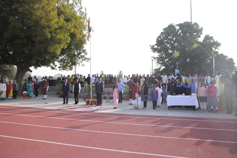 IIT Gandhinagar celebrated the 74th Republic Day with patriotic fervour and a sense of gratitude towards members of its community