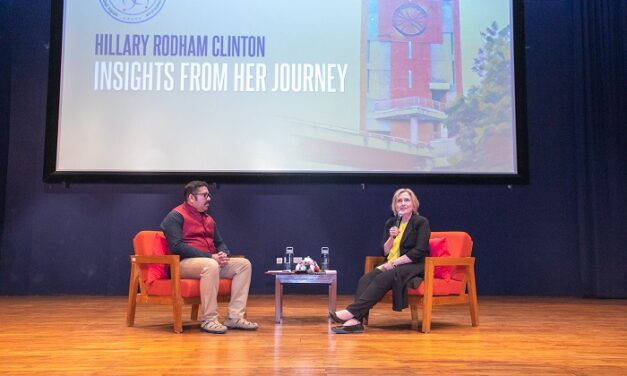 Secretary Hillary Rodham Clinton, former First Lady and Secretary of State of the US, visited IIT Gandhinagar