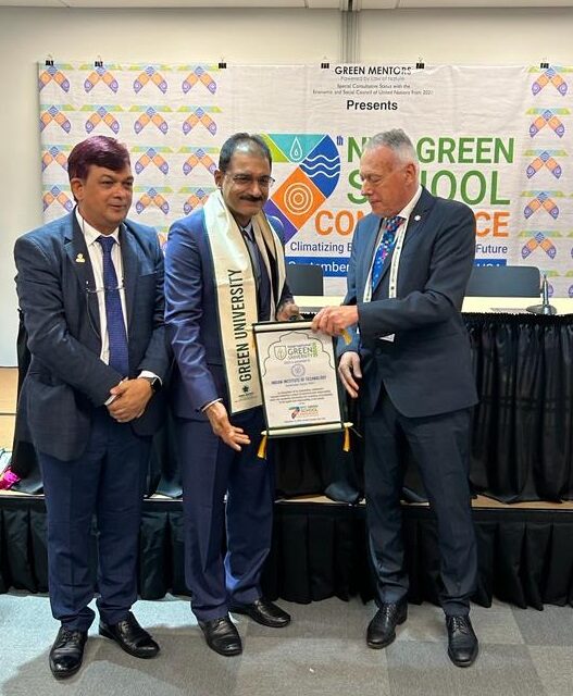 IIT Gandhinagar wins International Green University Award 2023 by Green Mentors-USA on the sidelines of the 78th UN General Assembly in New York City