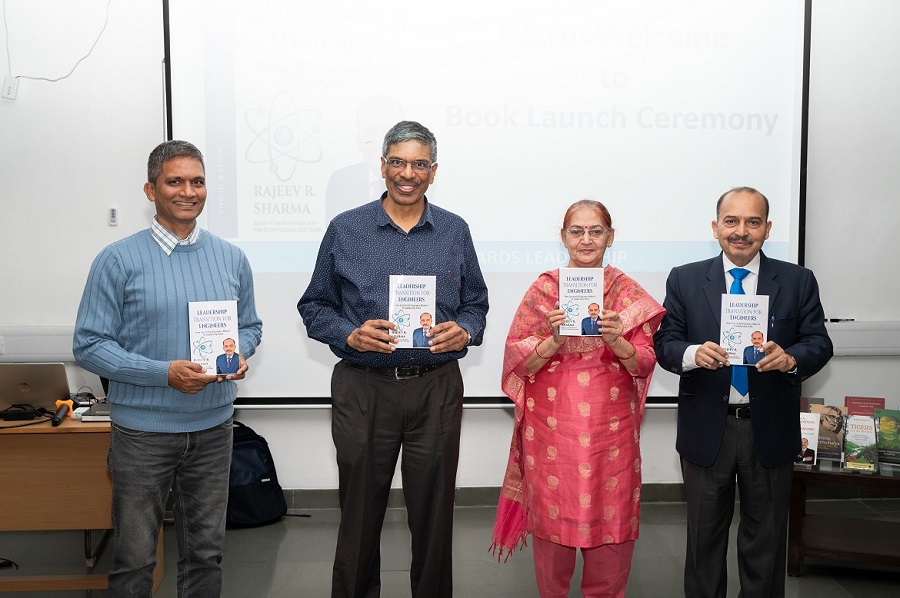 Prof Rajat Moona, Director, IIT Gandhinagar, releases a book – “Leadership Transition for Engineers” – written by Professor Rajeev Rajan Sharma