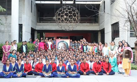 180 KGBV Girls Get Hands-On with STEM at IIT Gandhinagar, Create Kasturba Gandhi Portrait